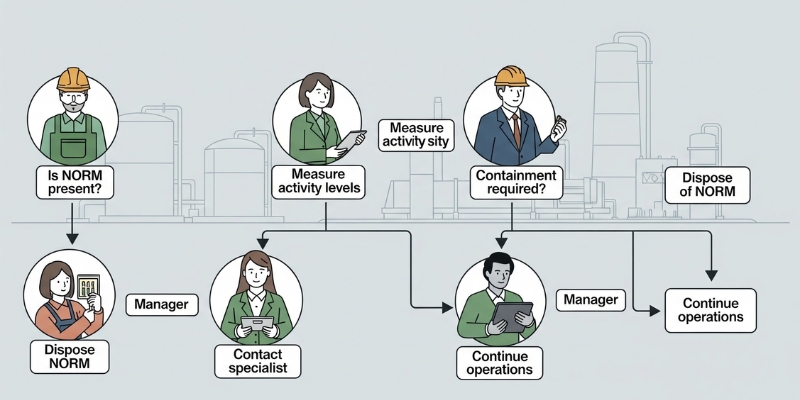 Decision Trees for On-Site NORM Actions: Step by Step